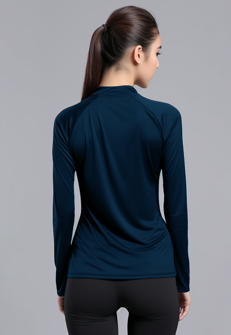 LSD85 Kaos Lengan Panjang Gym "lft hvy" navy
