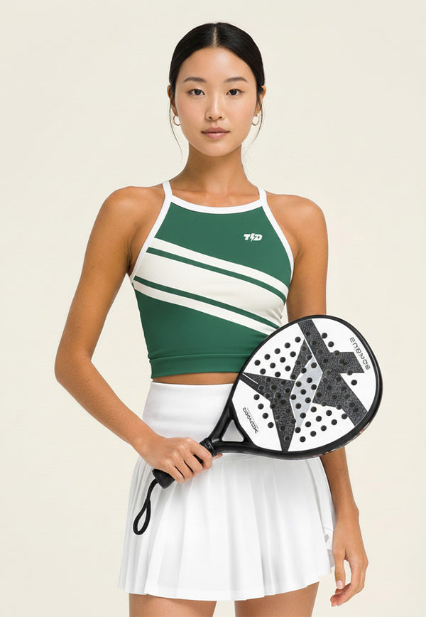LSE23 Padel Outfit Wanita Camisole Tank Drifit "3lines boston green"