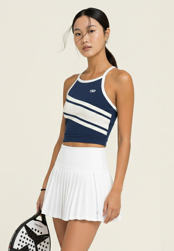 LSE25 Padel Outfit Wanita Camisole Tank Drifit "3lines navy blue"