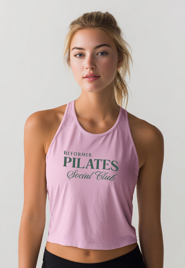 LSE32 Kaos Tank Top Wanita "reformer pilates" UAT pink
