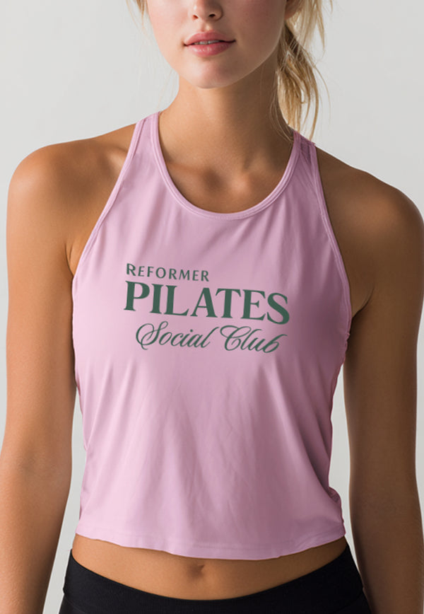 LSE32 Kaos Tank Top Wanita "reformer pilates" UAT pink