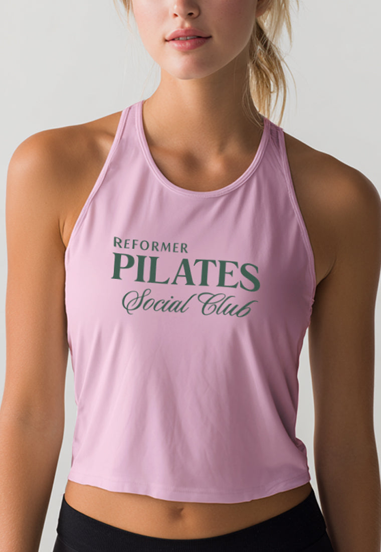 LSE32 Kaos Tank Top Wanita "reformer pilates" UAT pink