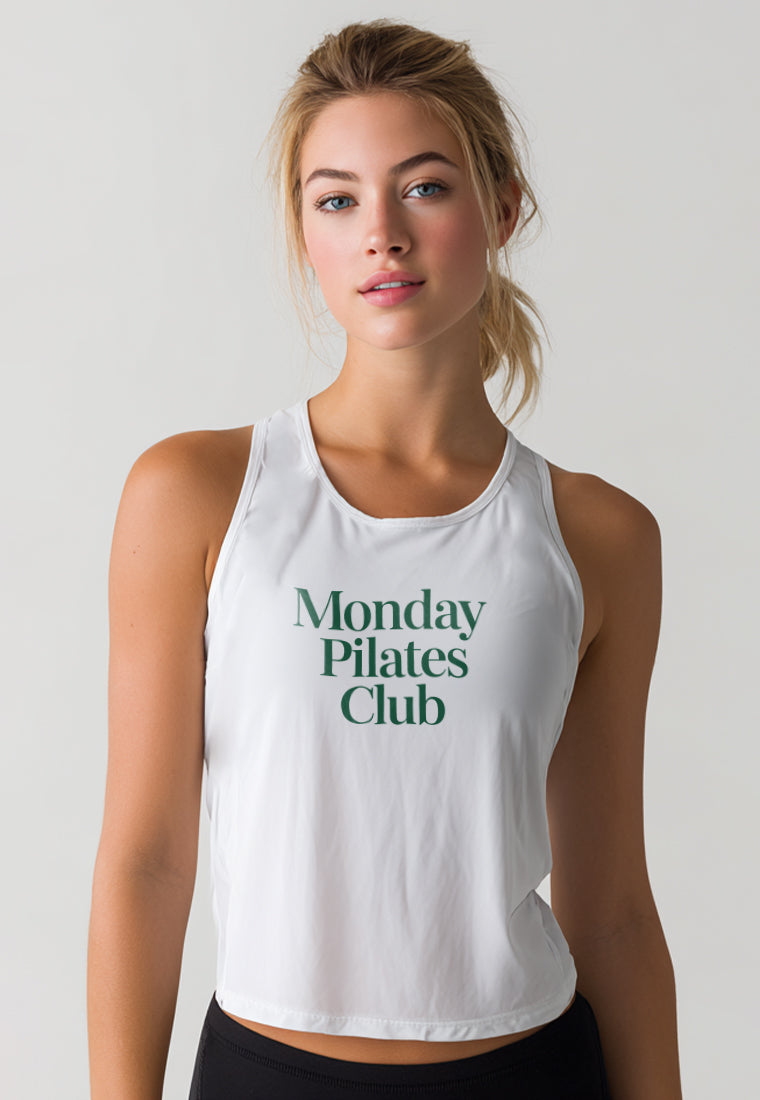LSE33 Pilates Outfit Pink Tank Top 