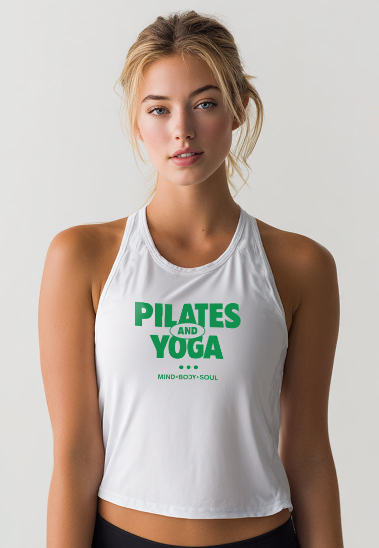 LSE36 Tanktop Olahraga Pilates and Yoga putih UAT