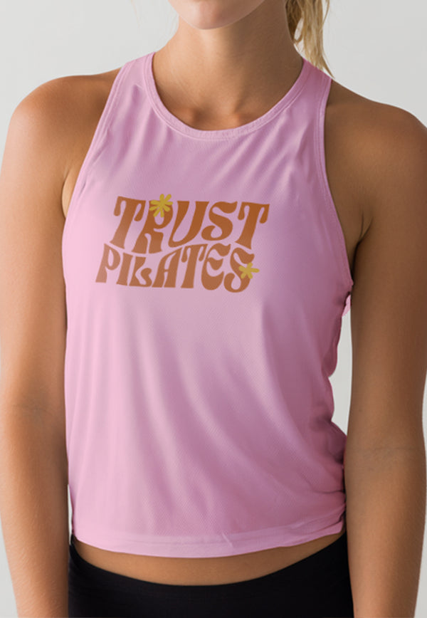 LSE39 Tangtop wanita adem Trust Pilates UAT pink