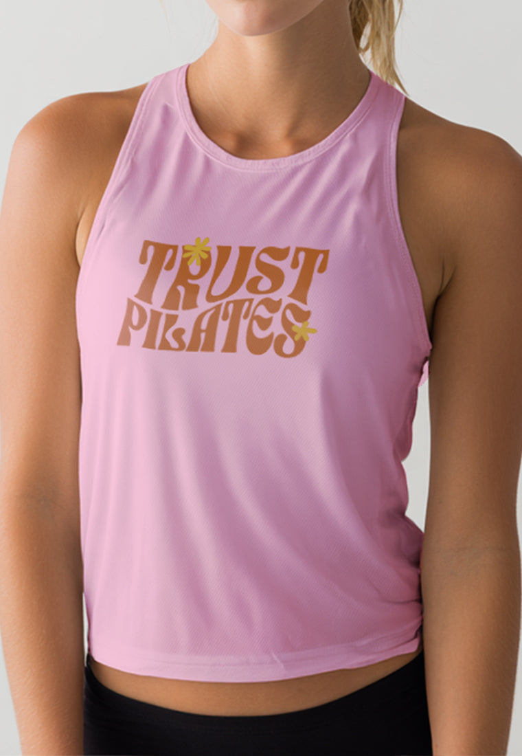 LSE39 Tangtop wanita adem Trust Pilates UAT pink