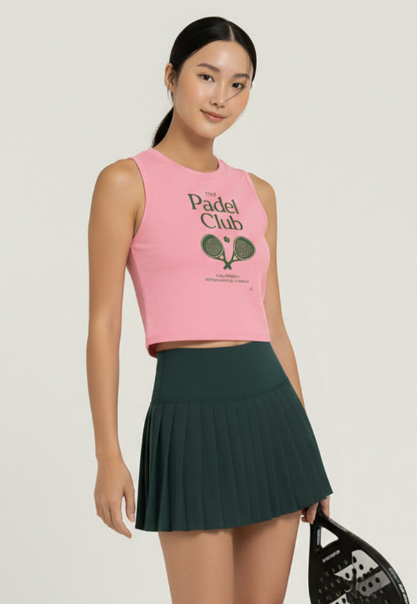 LSE47 Baju Padel Pink Olahraga Wanita Tank Top "padel club" UAT pink TdActive