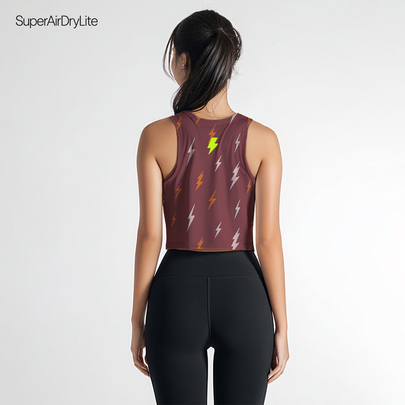 LSE50 kaos runing cewek dry fit Superairdrylite TdBolt "lighting rain" maroon