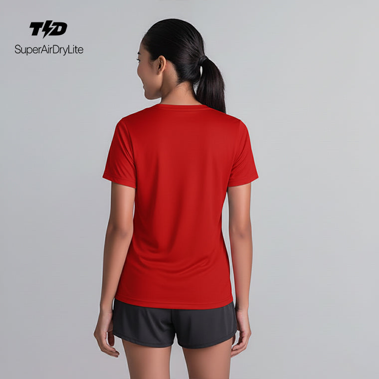 LSE58 Kaos lari wanita dry fit tema natal christmas 