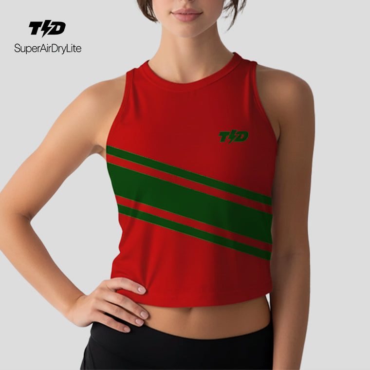 LSE59 Crop Tank Lari Padel lightweight cepat kering SuperAirdrylite 