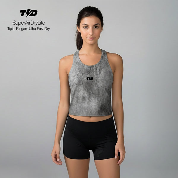TdActive Tank Top Running Kalcer "light grey grunge" Ringan - Tipis - Cepat Kering LSE61