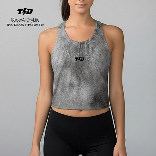 TdActive Tank Top Running Kalcer "light grey grunge" Ringan - Tipis - Cepat Kering LSE61