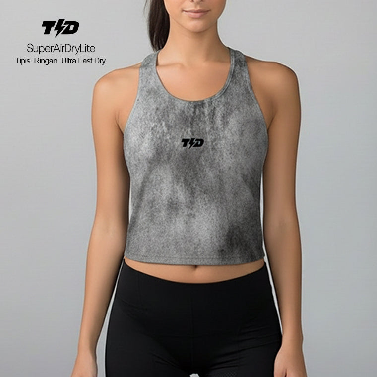 TdActive Tank Top Running Kalcer "light grey grunge" Ringan - Tipis - Cepat Kering LSE61