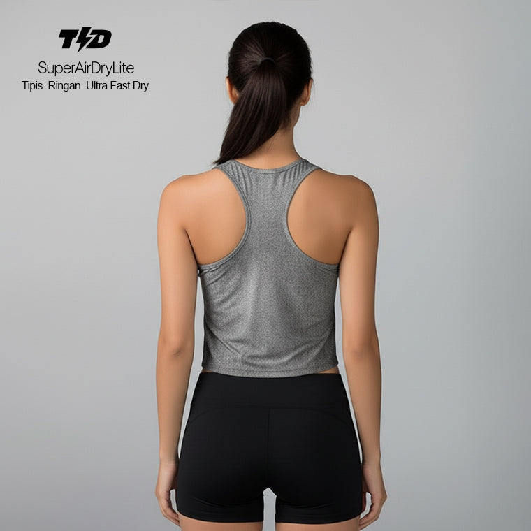 TdActive Tank Top Running Kalcer "light grey grunge" Ringan - Tipis - Cepat Kering LSE61
