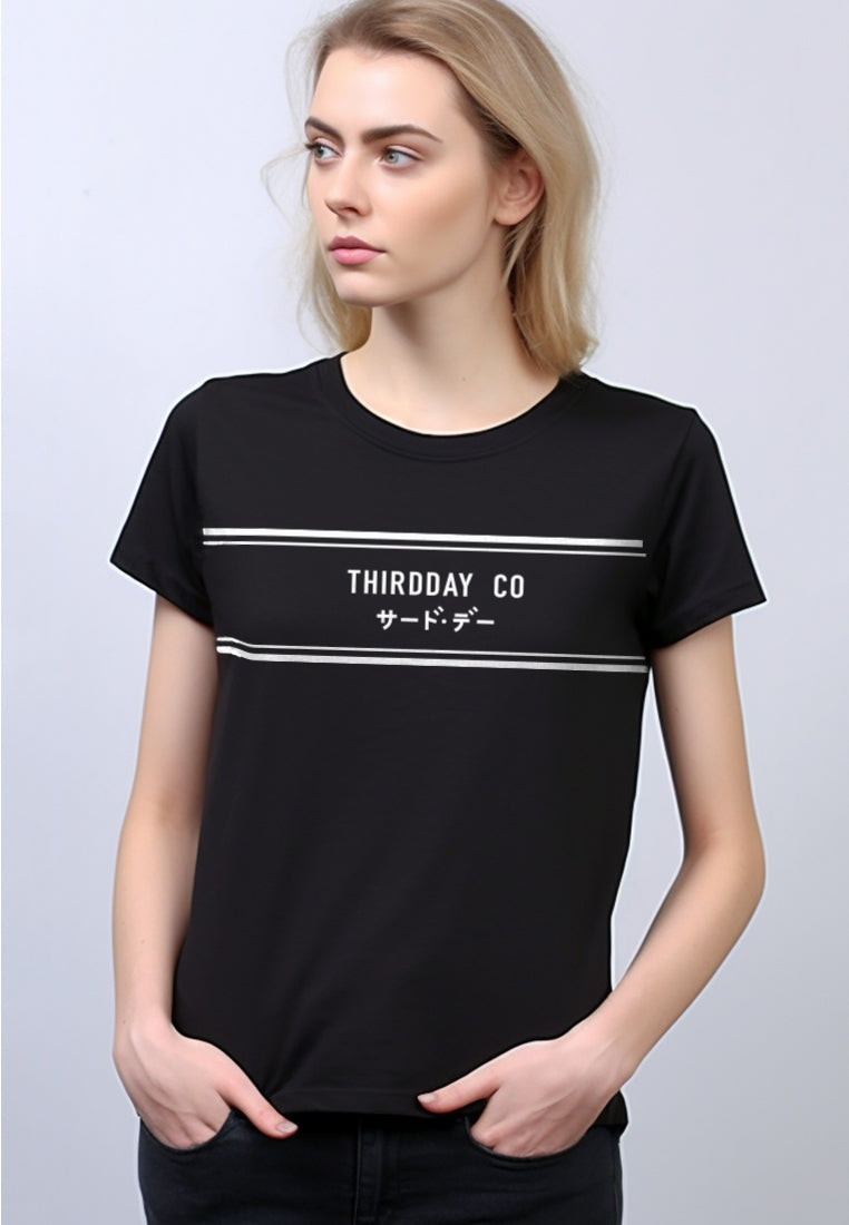 Third Day LT856Q s/s Lds Double Line Trdday blk