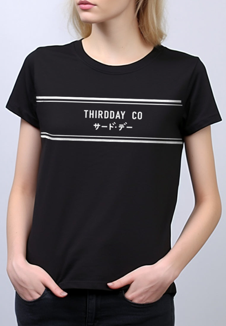Third Day LT856Q s/s Lds Double Line Trdday blk