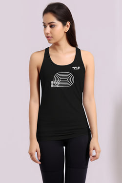 LSB58 kaos sleeveless kutung sport drifit running lari gym "running track" hitam