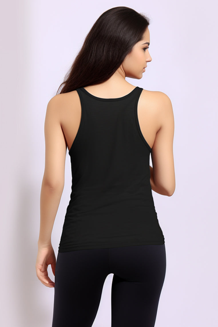 LSB58 kaos sleeveless kutung sport drifit running lari gym "running track" hitam