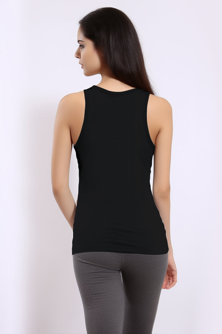 LSB59 kaos sleeveless kutung sport drifit running lari gym "Td left waist" hitam