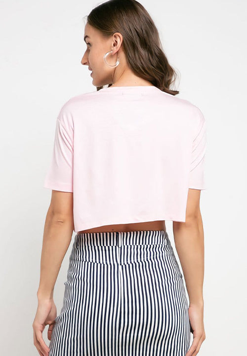 TDLA LTE84 olc crop top oversize polos pink