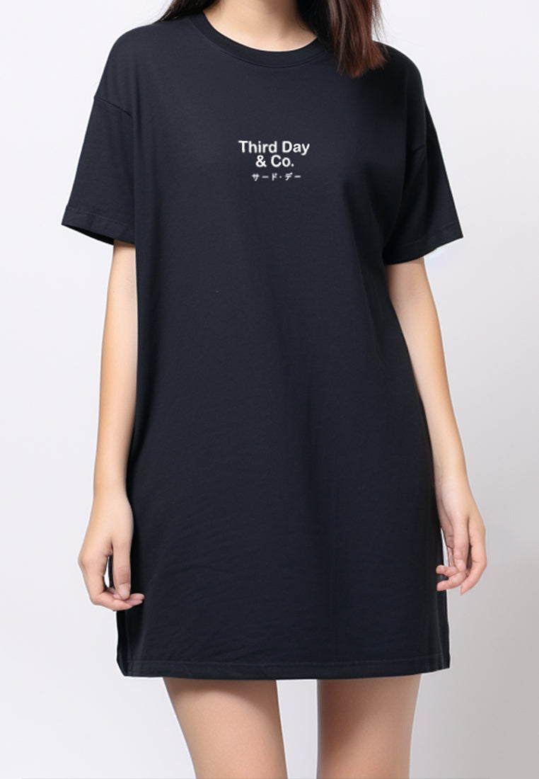 LTB99 LD lds thirdday&co blk long dress ladies Hitam