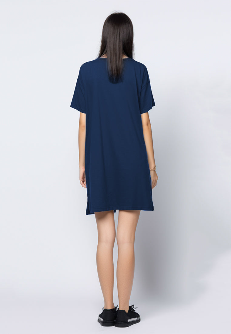 Third Day LTC04 LD lds simple does it katakana nvy long dress ladies Navy