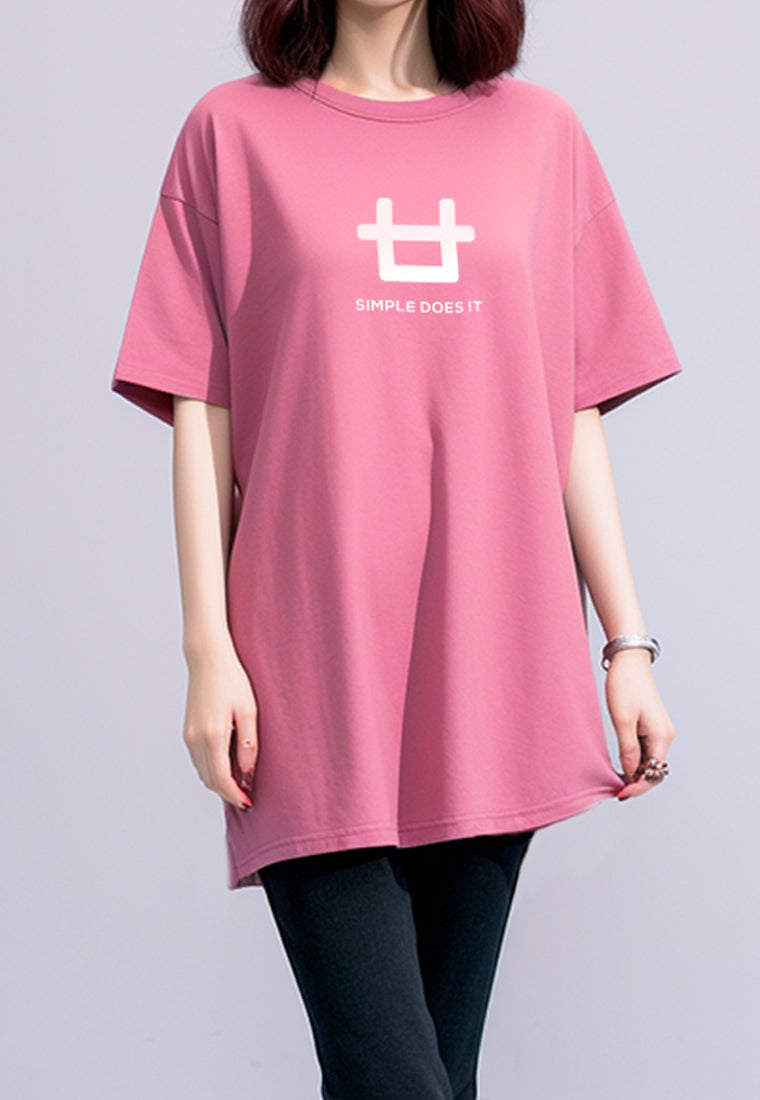 Third Day LTC26 ld lds logo sdi pink kaos dress panjang wanita
