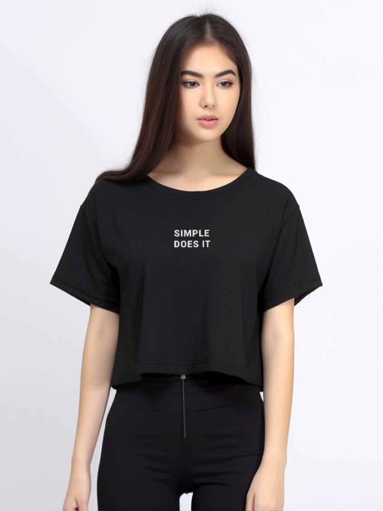 Third Day LTD14 OLC crop top loose simple does it black