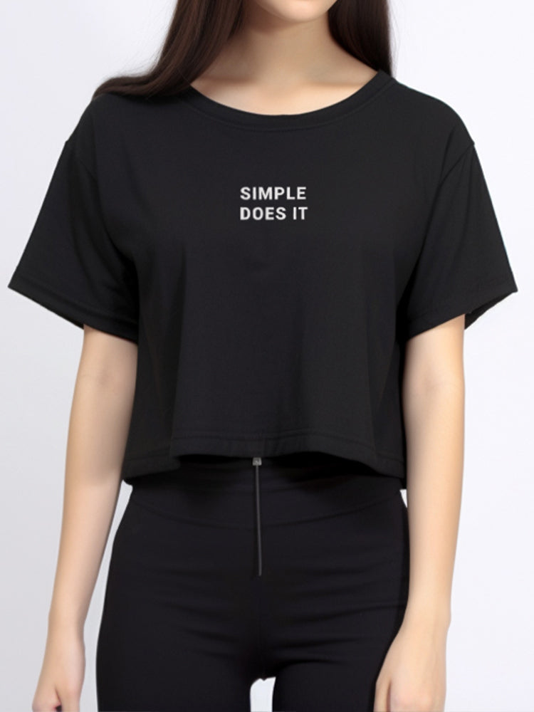 Third Day LTD14 OLC crop top loose simple does it black