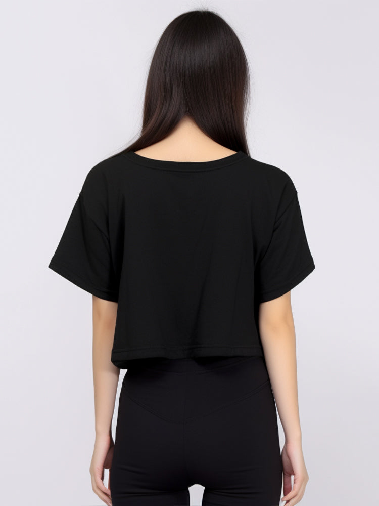 Third Day LTD14 OLC crop top loose simple does it black