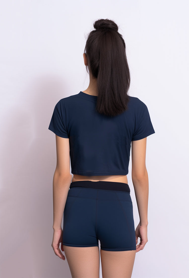 Third Day LTD19 RCP crop top katakana navy