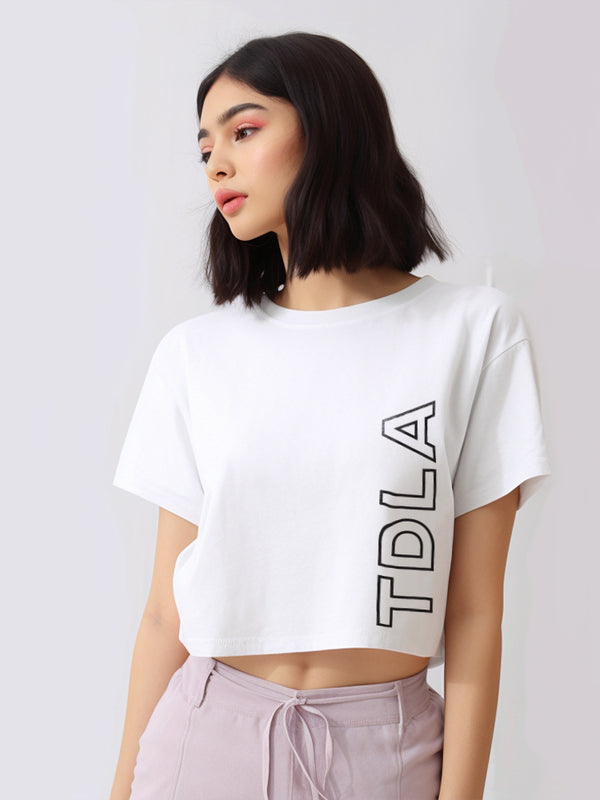 Third Day LTD94 RCP Crop Top Loose tdla Outline Ver Putih