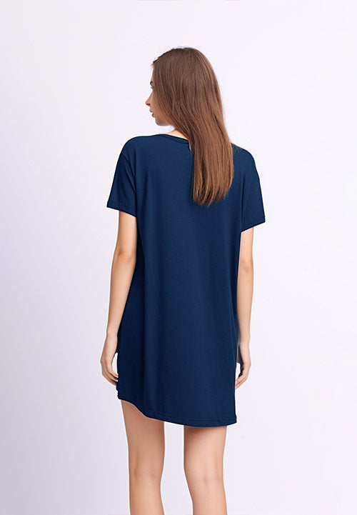 TDLA LTE29 LD long dress polos wanita navy