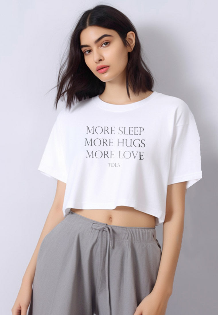 LTF53 crop top oversize tee 