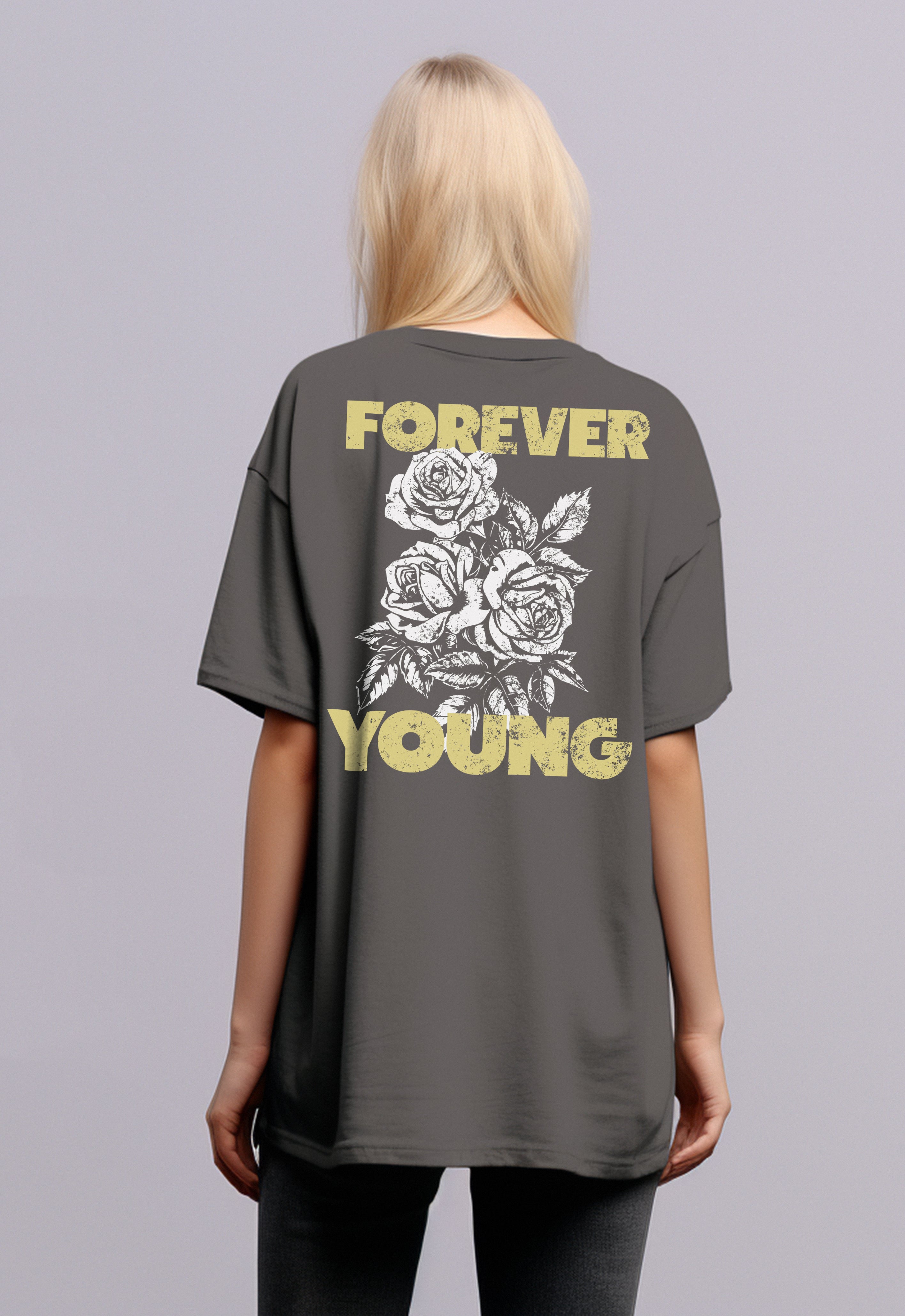 LTF55 Kaos Oversize Wanita Dark Grey Washed Washing Efek kaos band grunge distressed 
