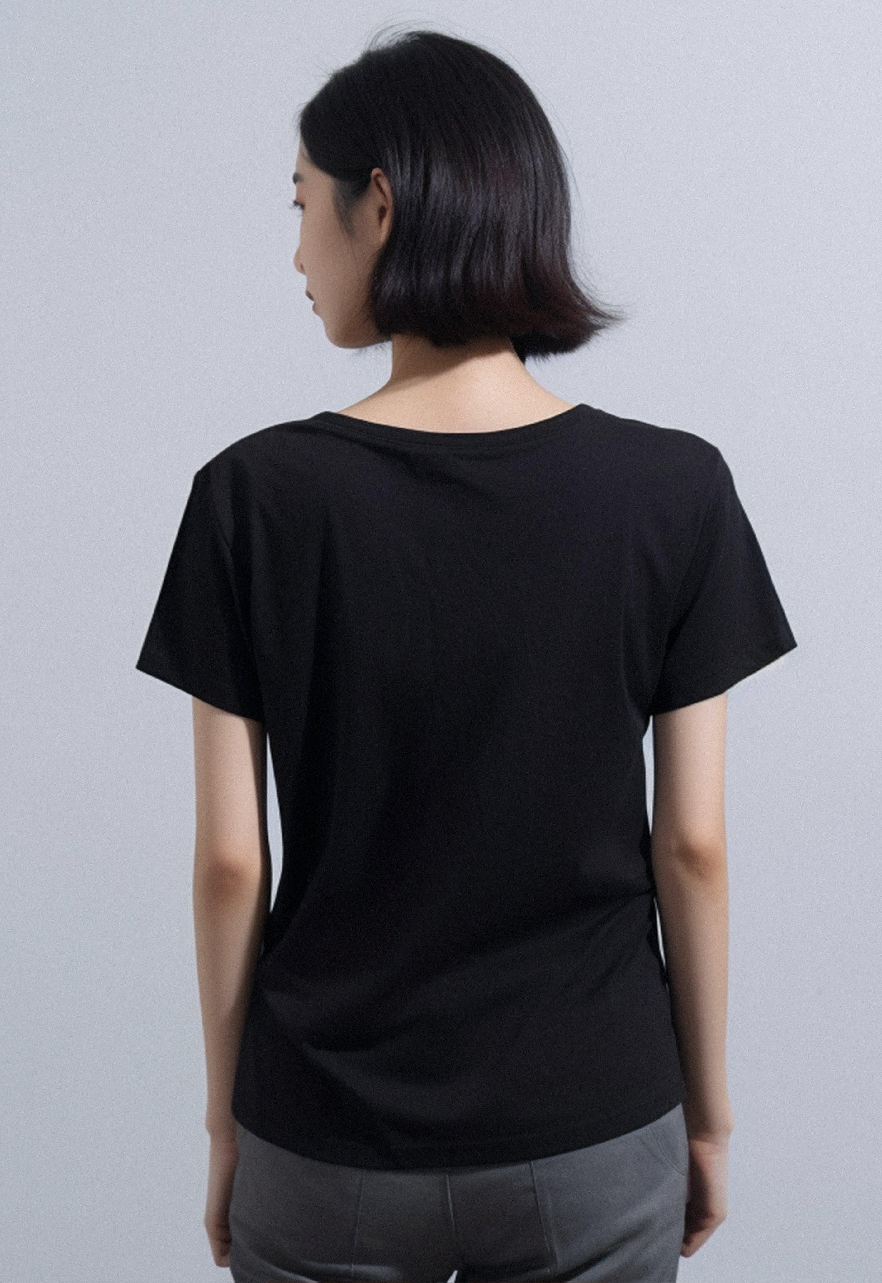 LTF61 Kaos Tangan Pendek Slim Fit Wanita bahan Instacool 