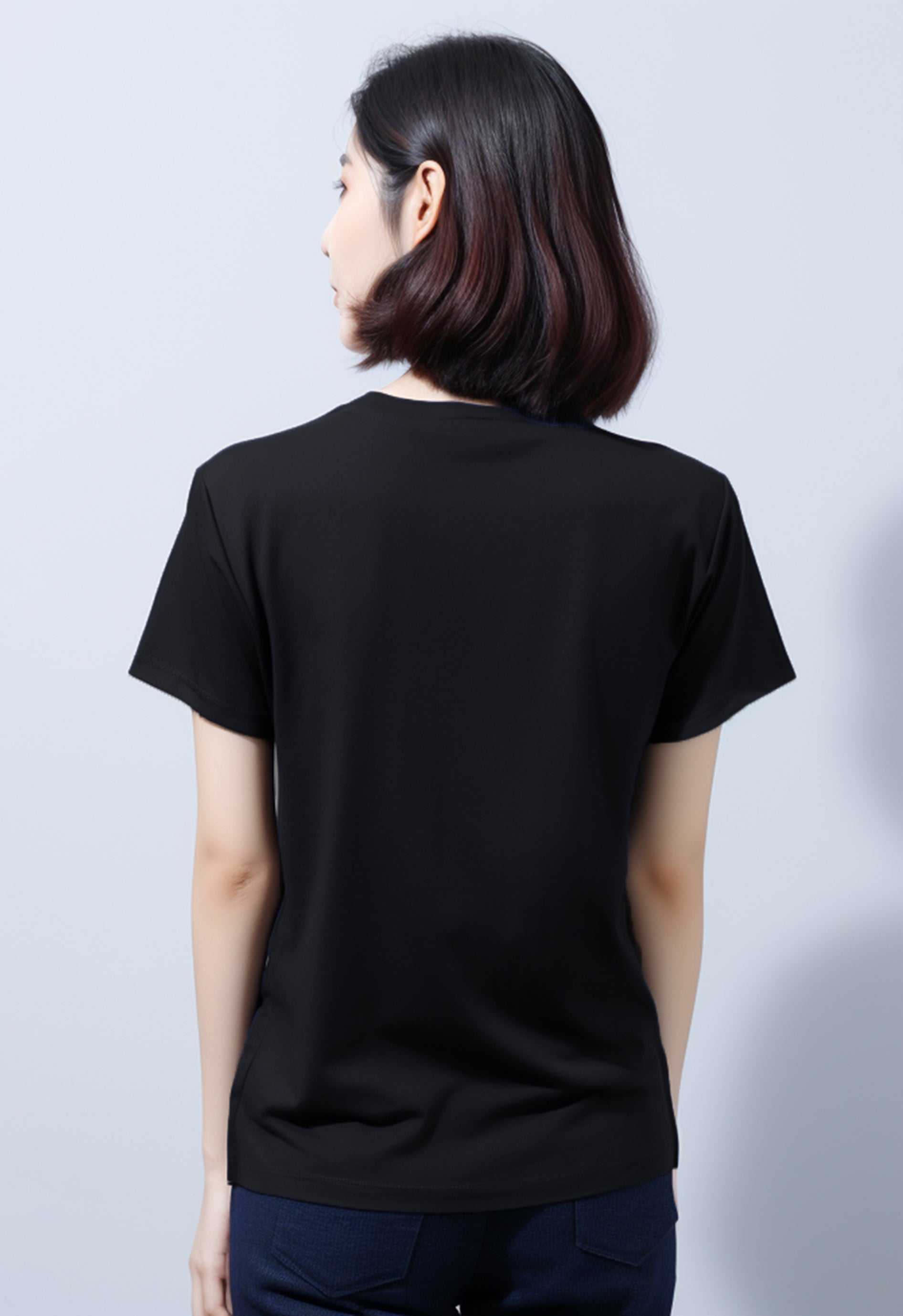 LTF76 Kaos Wanita Gambar Bunga Slim Fit 