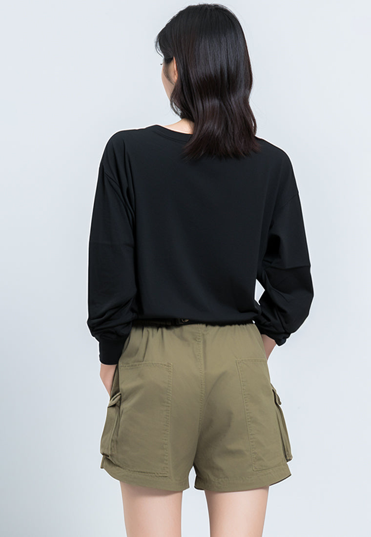 LTG82 Kaos lengan panjang wanita LV  