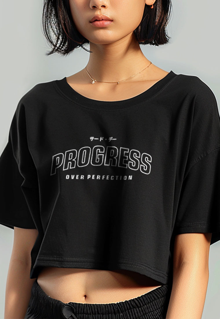 LTH08 Kaos Crop Top Wanita 