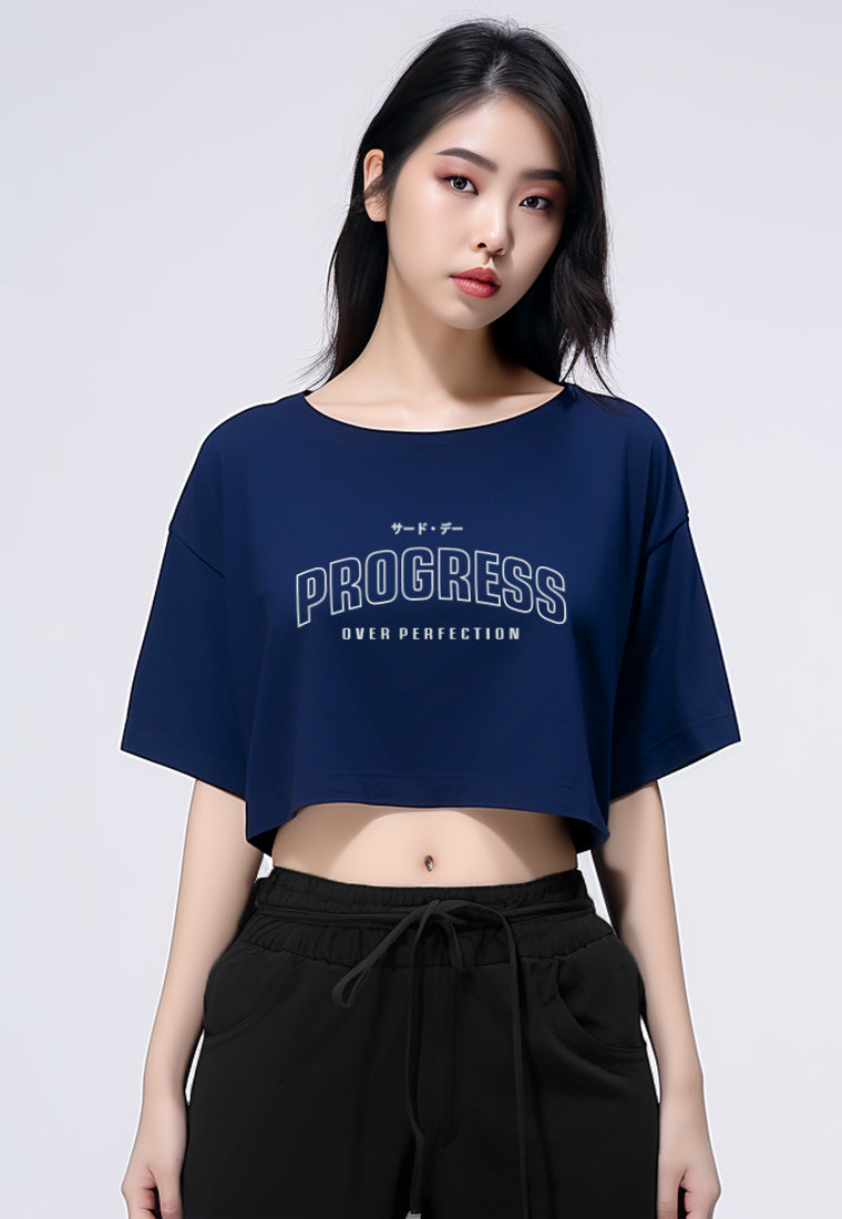 LTH09 Kaos Crop Top Wanita 