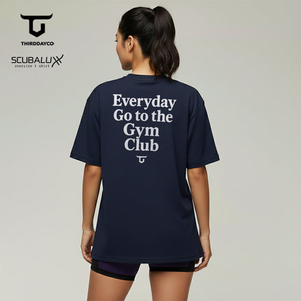 LTH18 Kaos Oversize Gym Wanita Scubalux "everyday to gym club" navy