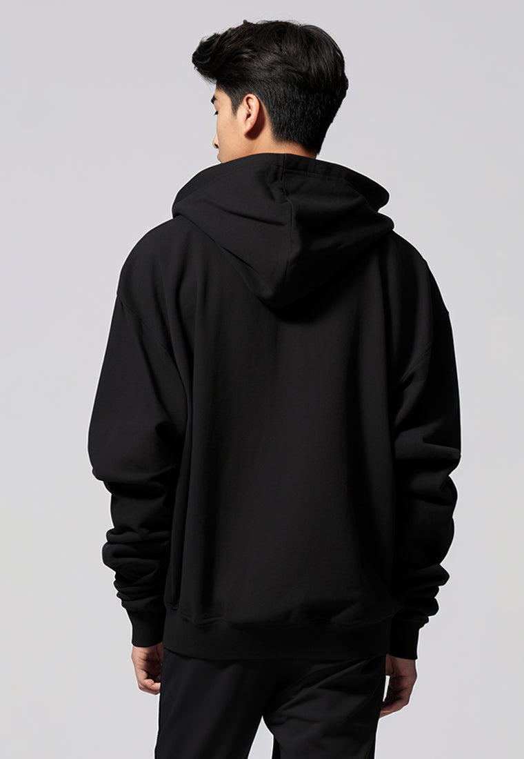 MOB17 Hoodie Pria Premium ScubaLux Adem "beast mode" hitam