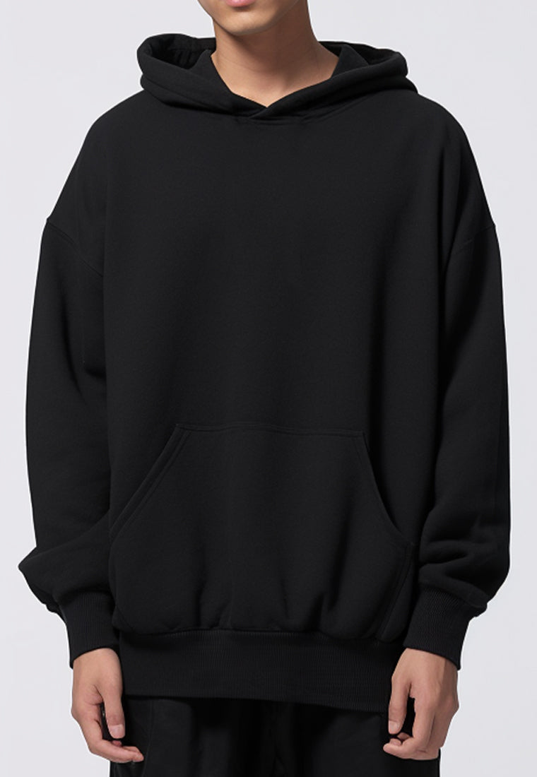 MOB19 Hoodie Pria Premium ScubaLux Adem "hustle muscle" hitam