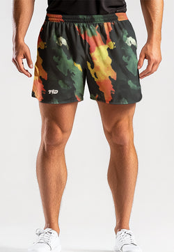 MB111 Celana pendek Td Bolt stretch olahraga motif "hijau orange abstract" AirStretch