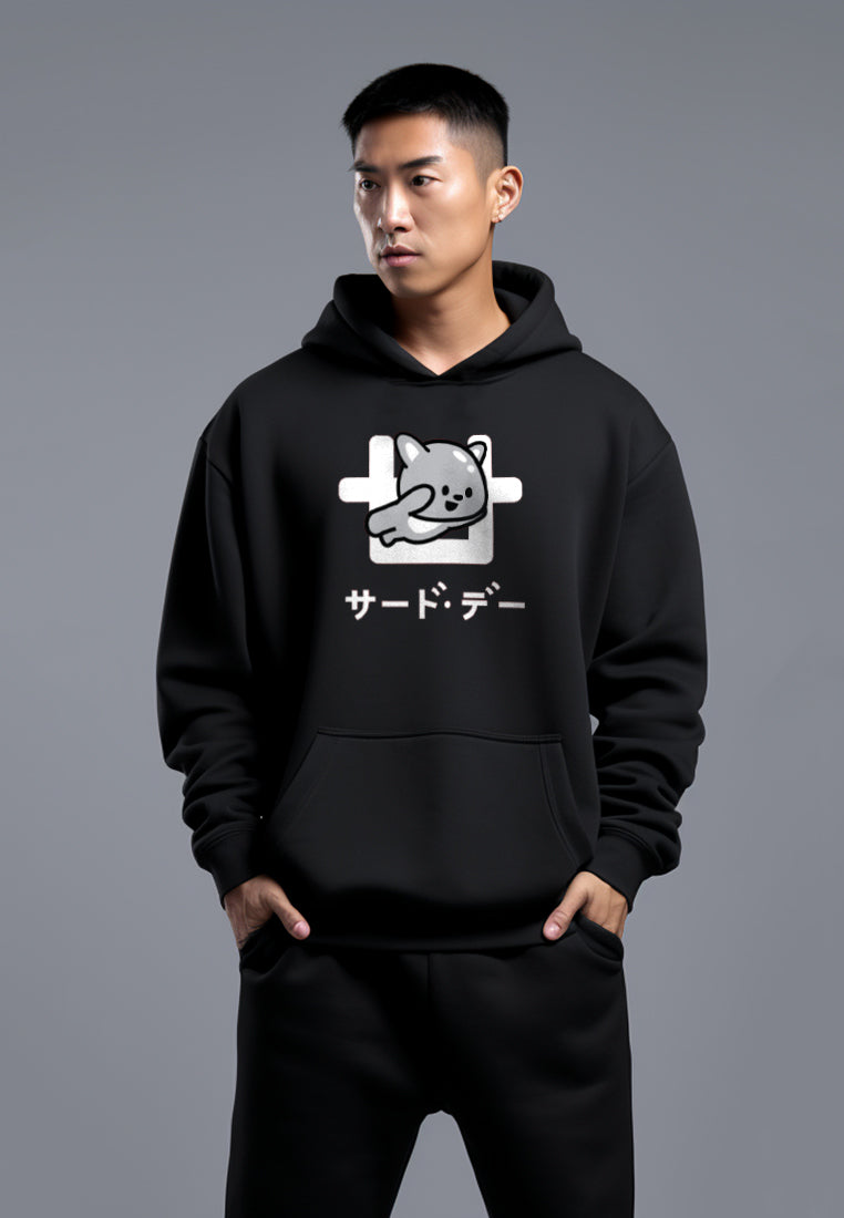 MO122 hoodies tido wee blk Hitam