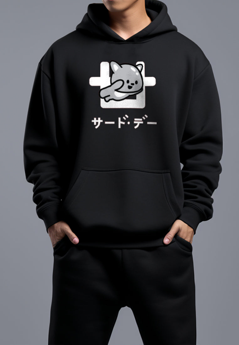 MO122 hoodies tido wee blk Hitam