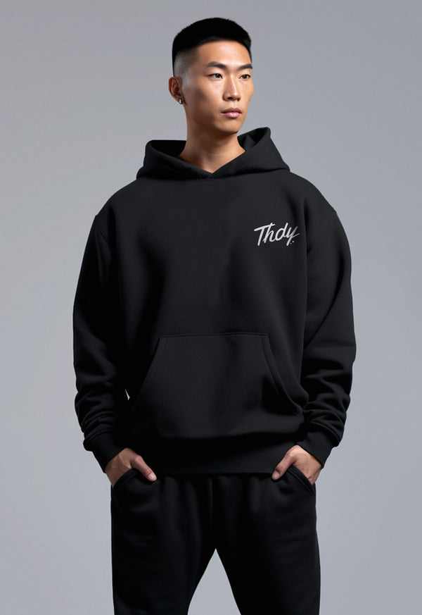 MOA47 Hoodie Pria Premium ScubaLux Adem "thdy superstar dakir" hitam