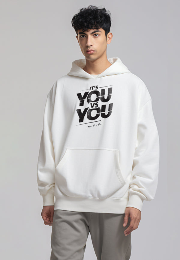 MOB12 Hoodie Oversize ScubaLux "you vs you" putih