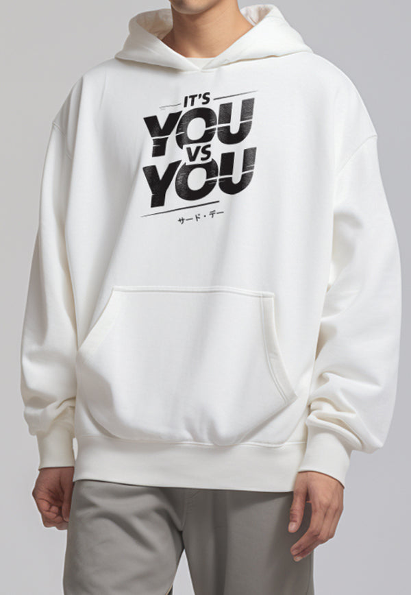 MOB12 Hoodie Oversize ScubaLux "you vs you" putih