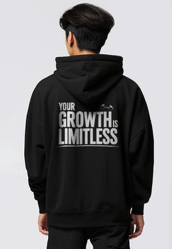 MOB15 Hoodie Oversize ScubaLux "your growth is limitless" hitam